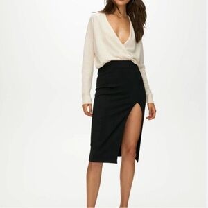 Babaton Black Pencil Skirt